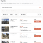 GVYC program registration screen